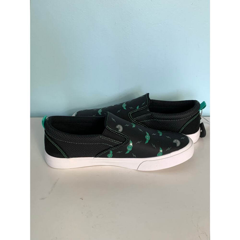 NWT Ground Up Star Wars Grogu Black Slip On Sneakers Men's Size 9 - Picture 6 of 12